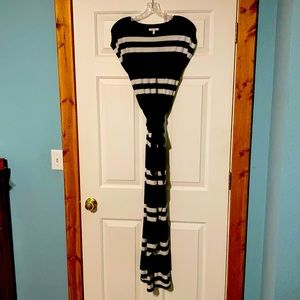 Maurices navy and white striped long dress